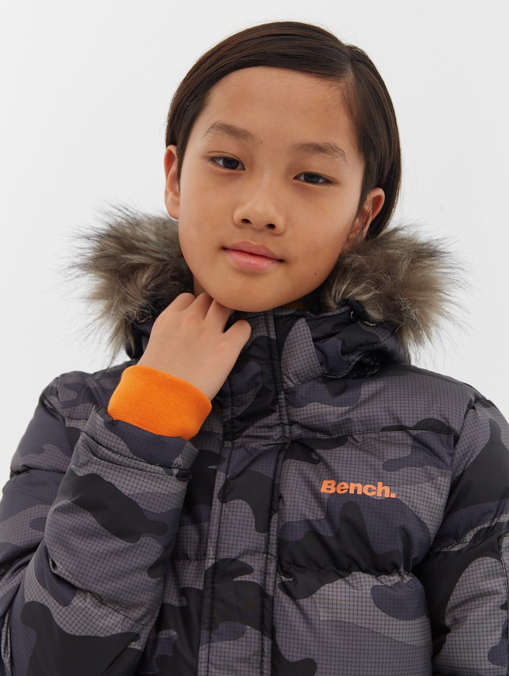 Boys puffer shop coat with hood