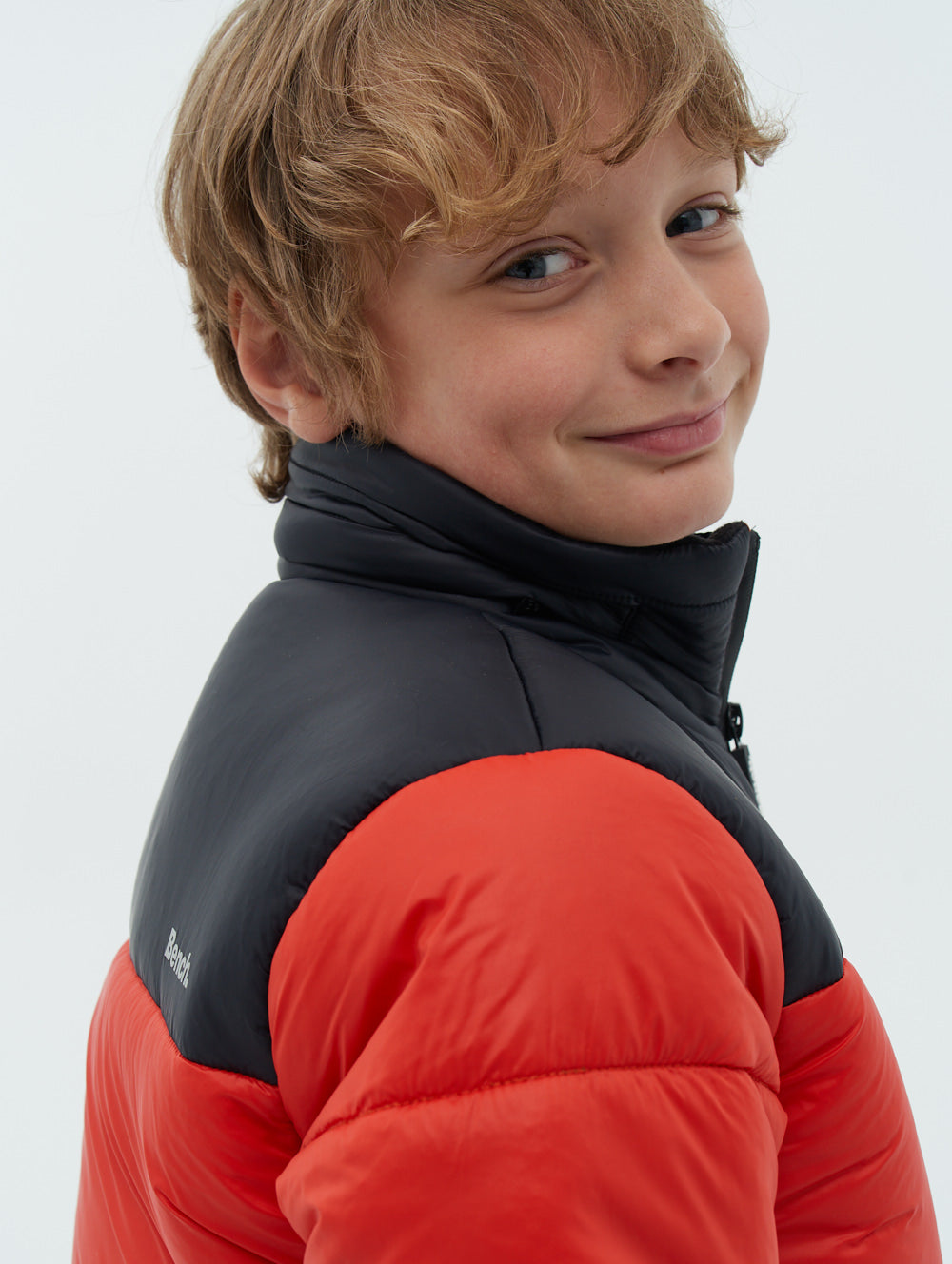 Boys red puffer outlet jacket