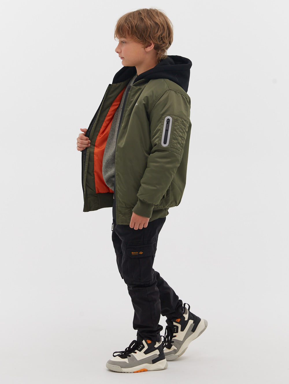 Boys green bomber clearance jacket