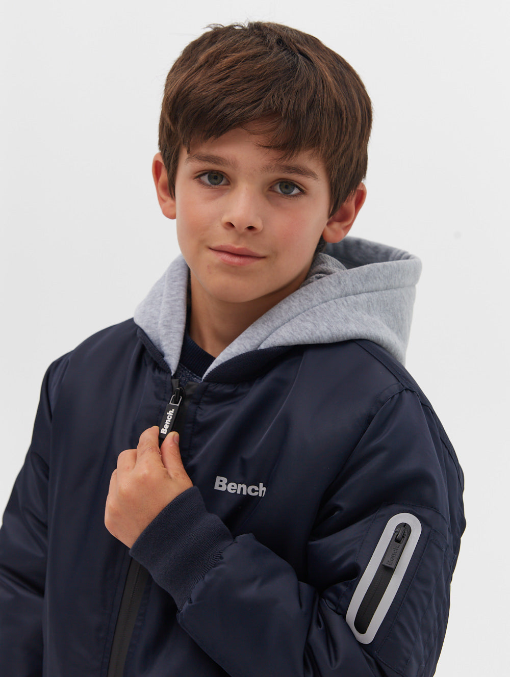 Boys hooded bomber jacket sale