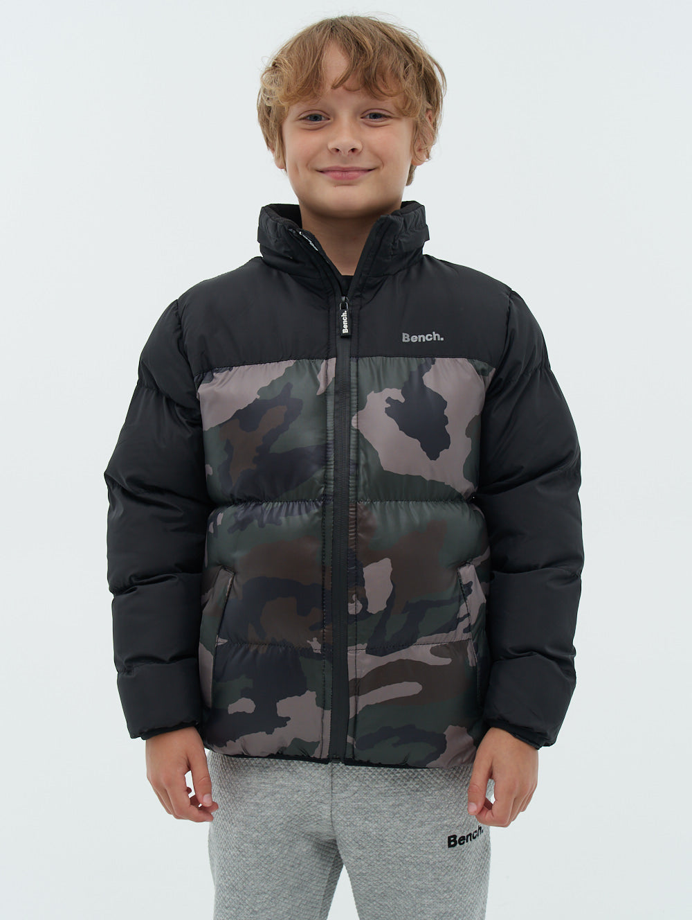 Camo bomber jacket with fur cheap hood