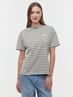 【新品】todayful Stripe Over Shirts STRIPED POPLIN SHIRT WITH SCARF DETAIL - White / Green | ZARA Canada