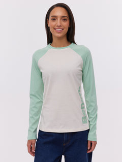 Brina Long Sleeve Baseball T-Shirt - Green - Bench