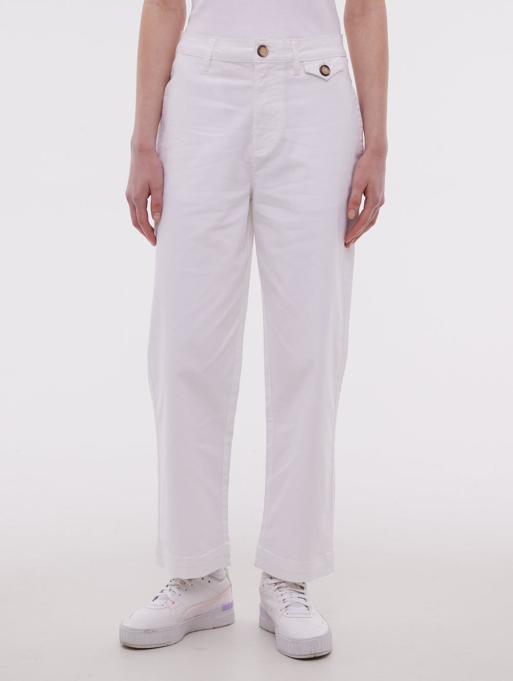 Jara Straight Leg Pants - White - Bench
