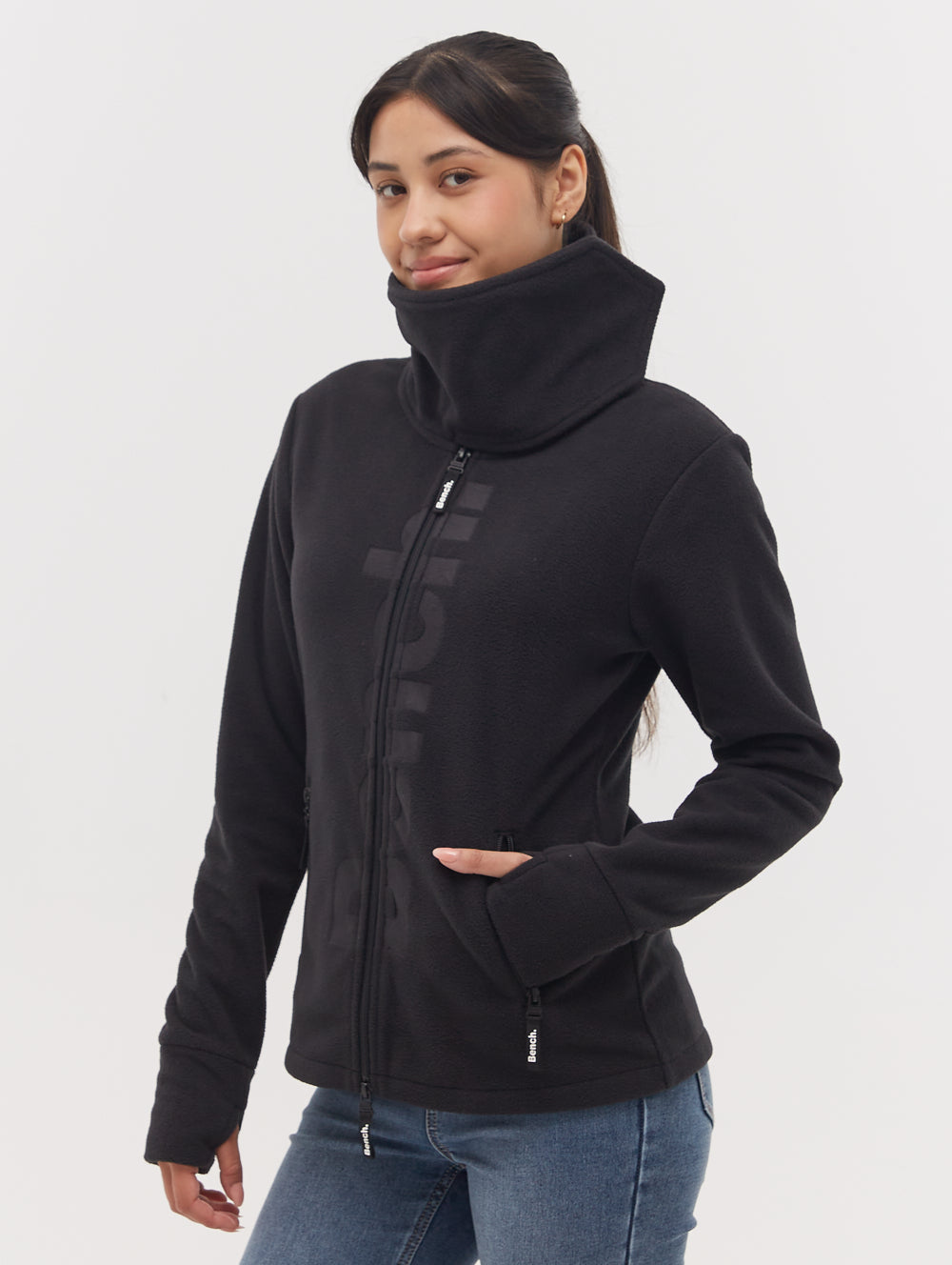 Finish Zip-Up Funnel Neck