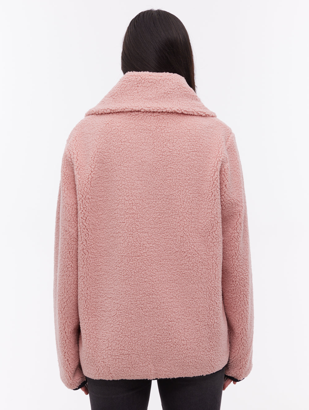 Riah chandail zippé à col croisé - Rose