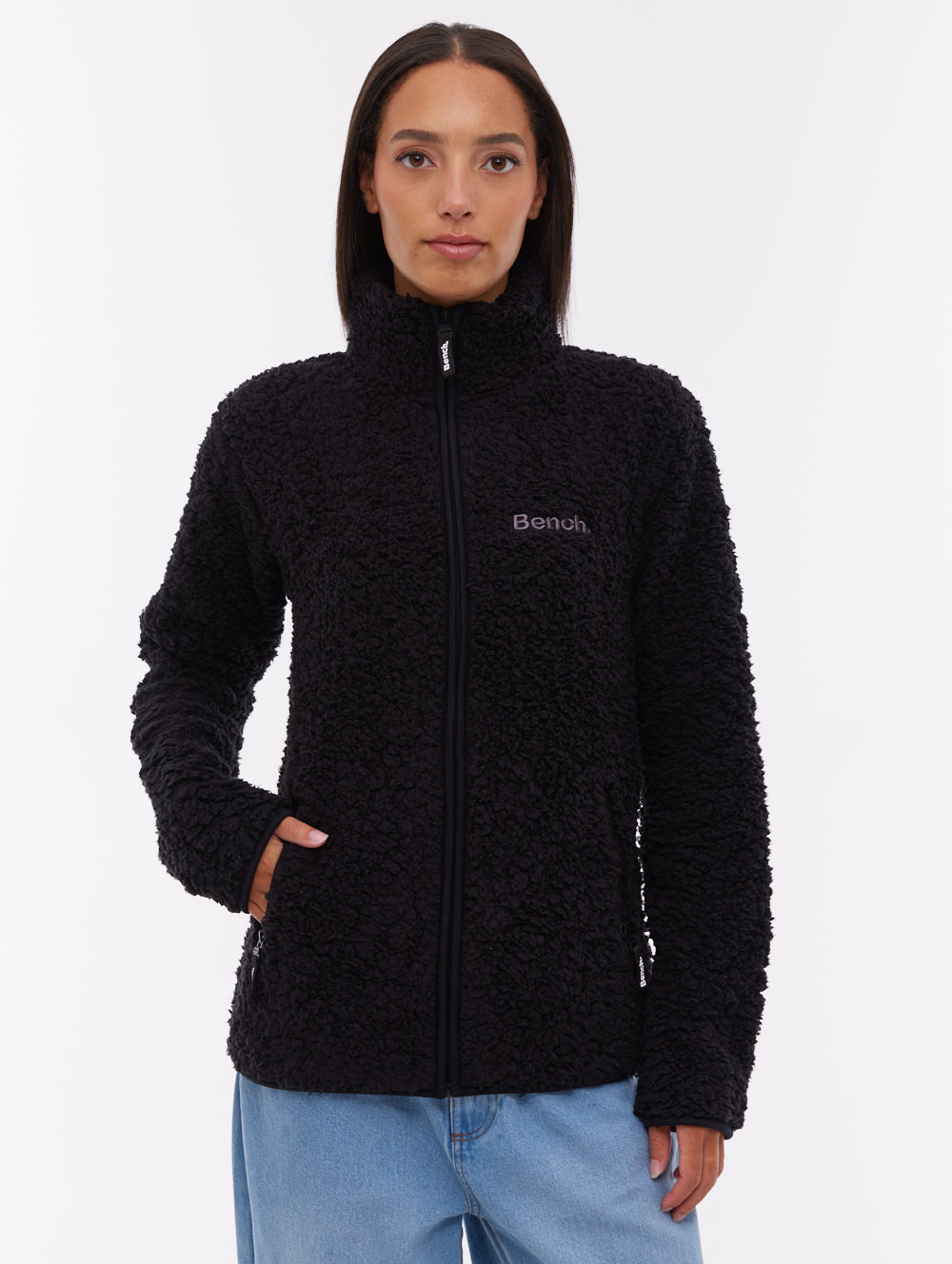 Edition Fleece Funnel Zip-Up - Black - Bench