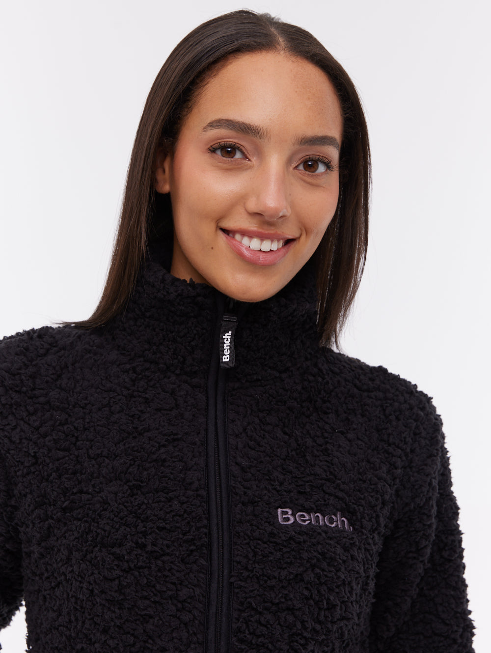 Edition Fleece Funnel Zip-Up Black Bench - Main Image