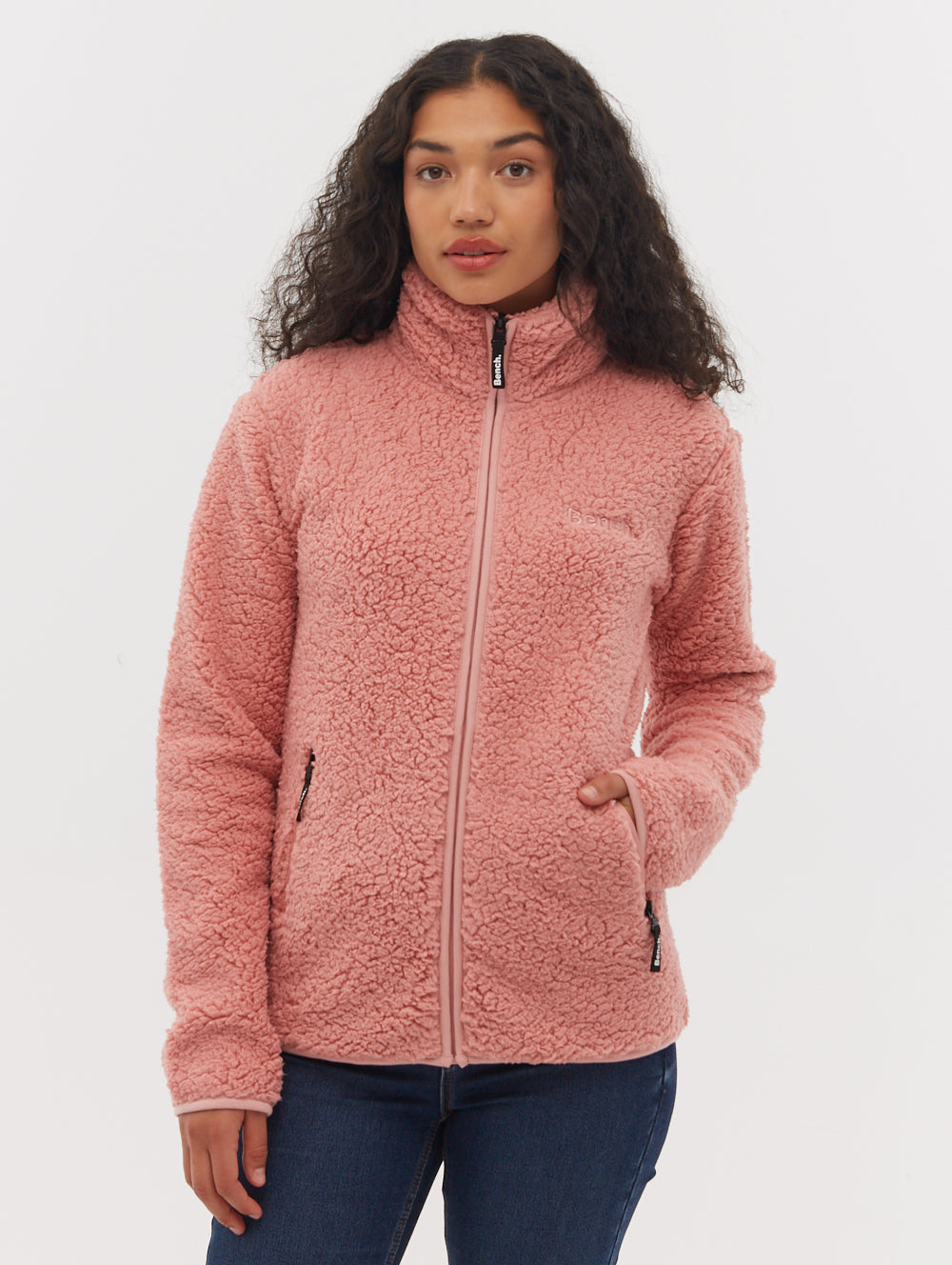 High neck fleece jacket hotsell