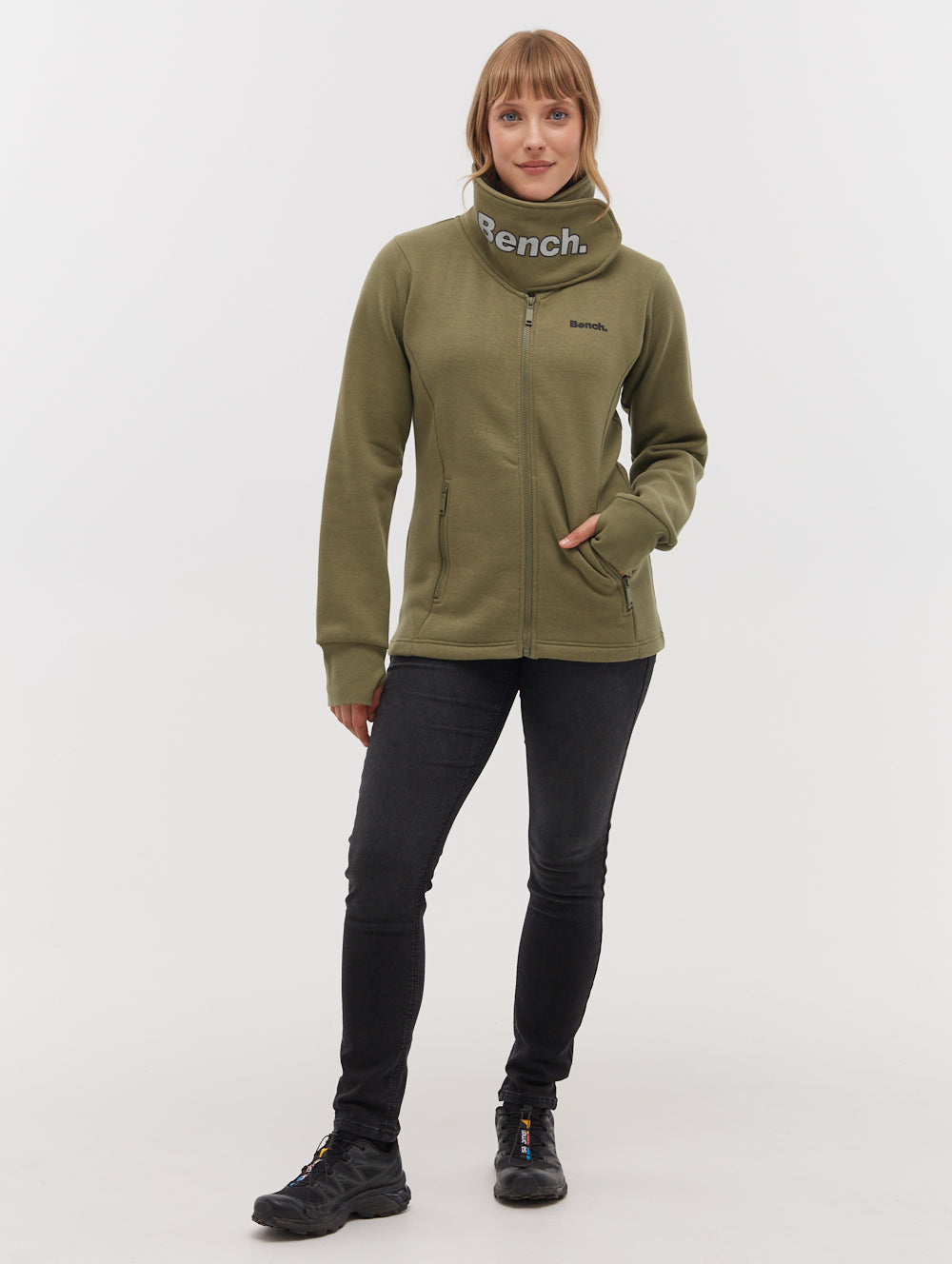 【BAON】[unisex] Ken-i string fleece over hood zip-up BAON】[unisex] Ken-i string fleece over hood zip-up
