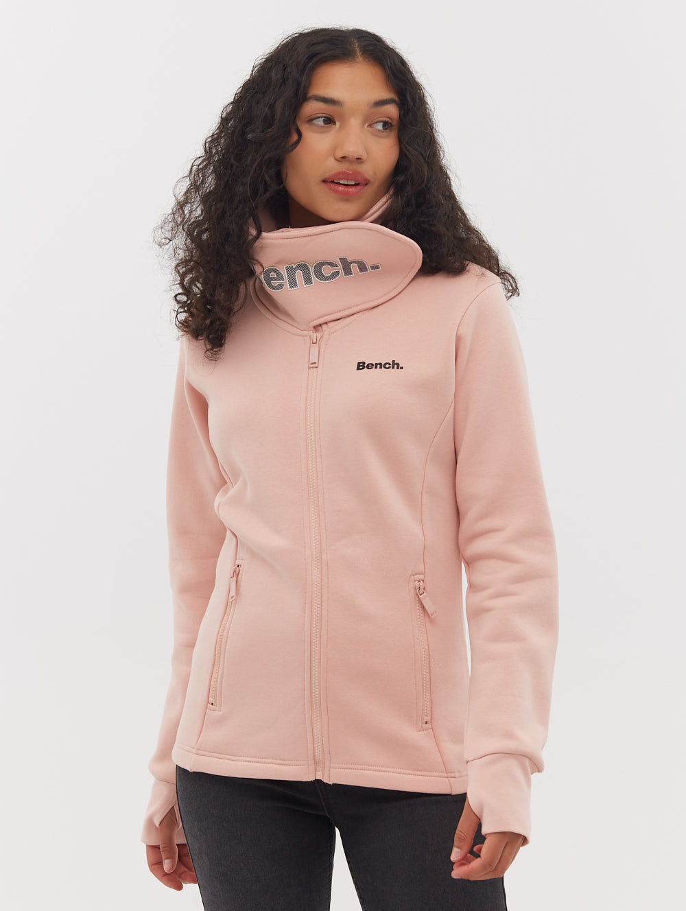 Haylo Wrap Neck Zip-Up