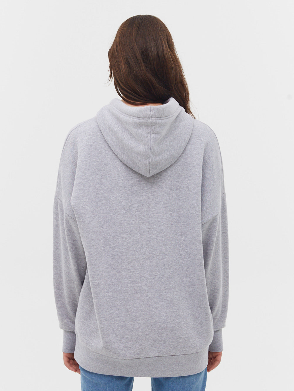 Bench Womens Dayla Oversize Hoodie Grey Marl Xl