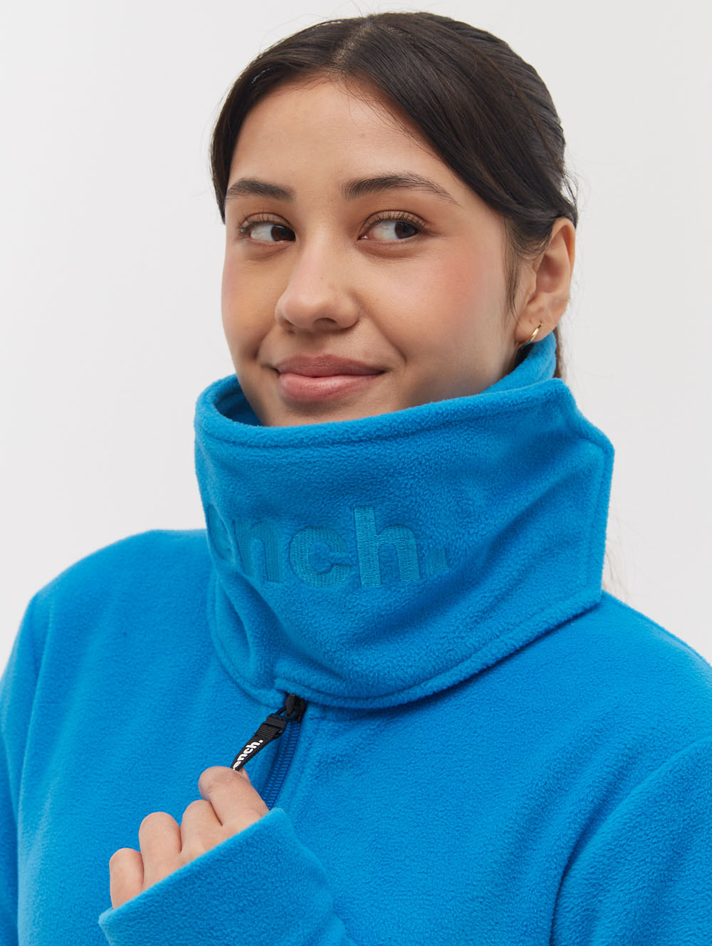 Funnel Microfleece Wrap Neck Zip-Up