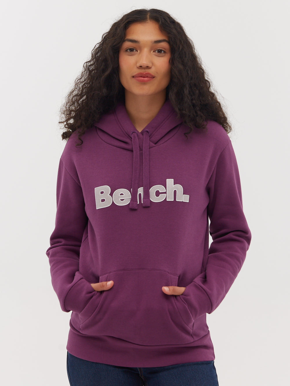 Tealy Outline Logo Hoodie S Dark Purple