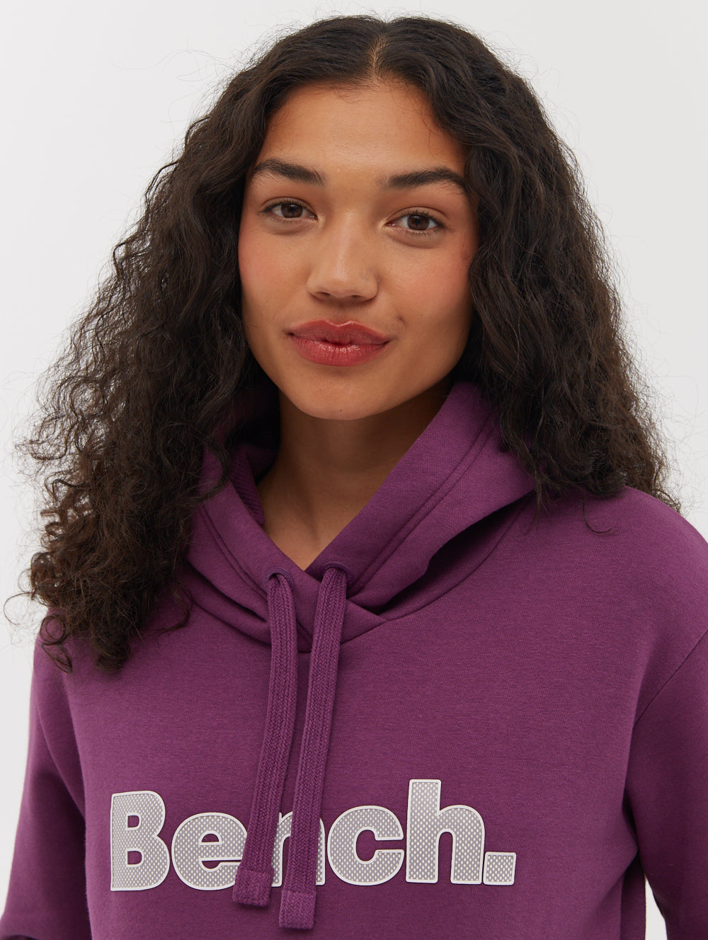 Tealy Outline Logo Hoodie S Dark Purple