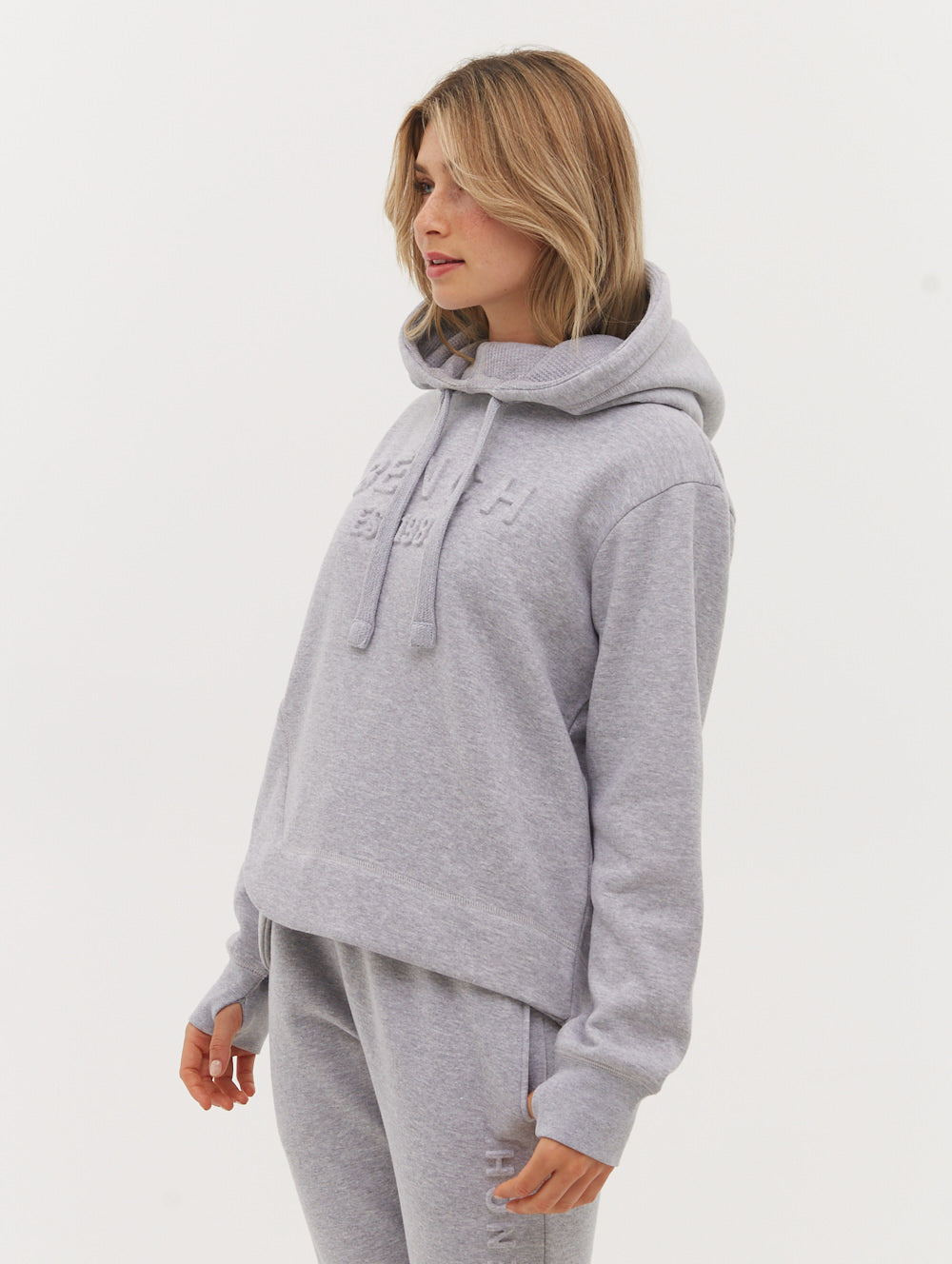 wadyob Thumb Hole Hoodie for Women Button Collared Hooded Sweatshirts Solid  Color Oversized Pullover Comfy Relaxed Fit S-2XL : : Clothing