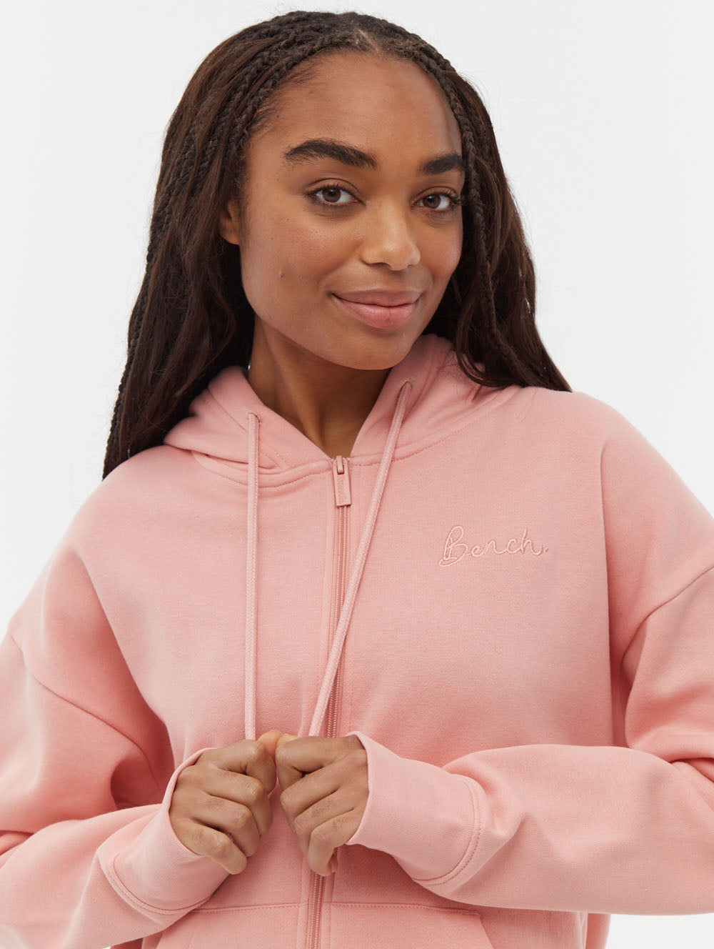 Naos Oversize Zip-Up Hoodie - Pink - Bench