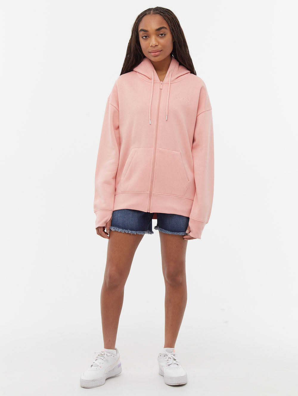 Naos Oversize Zip-Up Hoodie - Pink - Bench