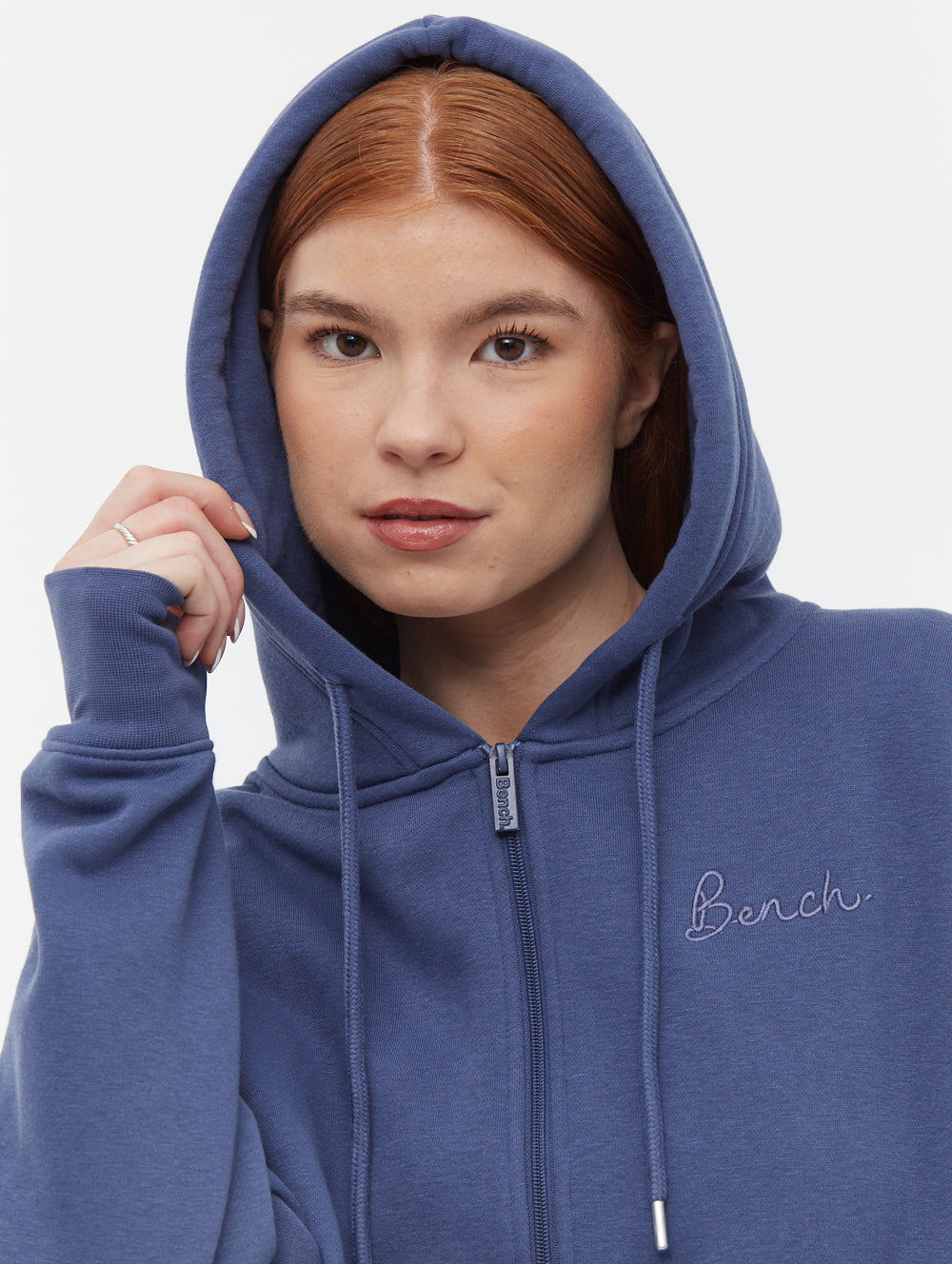 Naos Oversize Zip-Up Hoodie - Blue - Bench