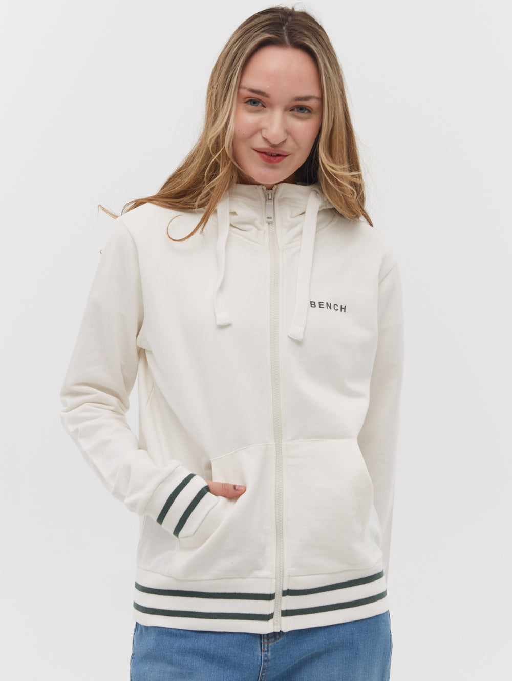 Keoni Zip Up Hoodie BN4E128321 XL Winter White