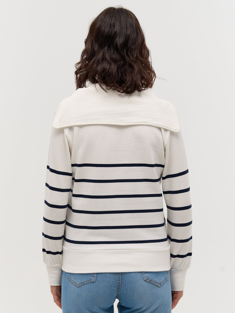 Nara Half-Zip Stripe Sweater