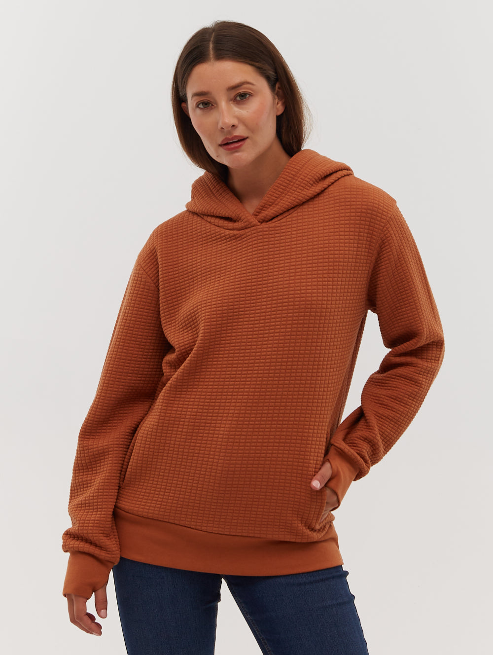 Quilted hoodie women's hotsell