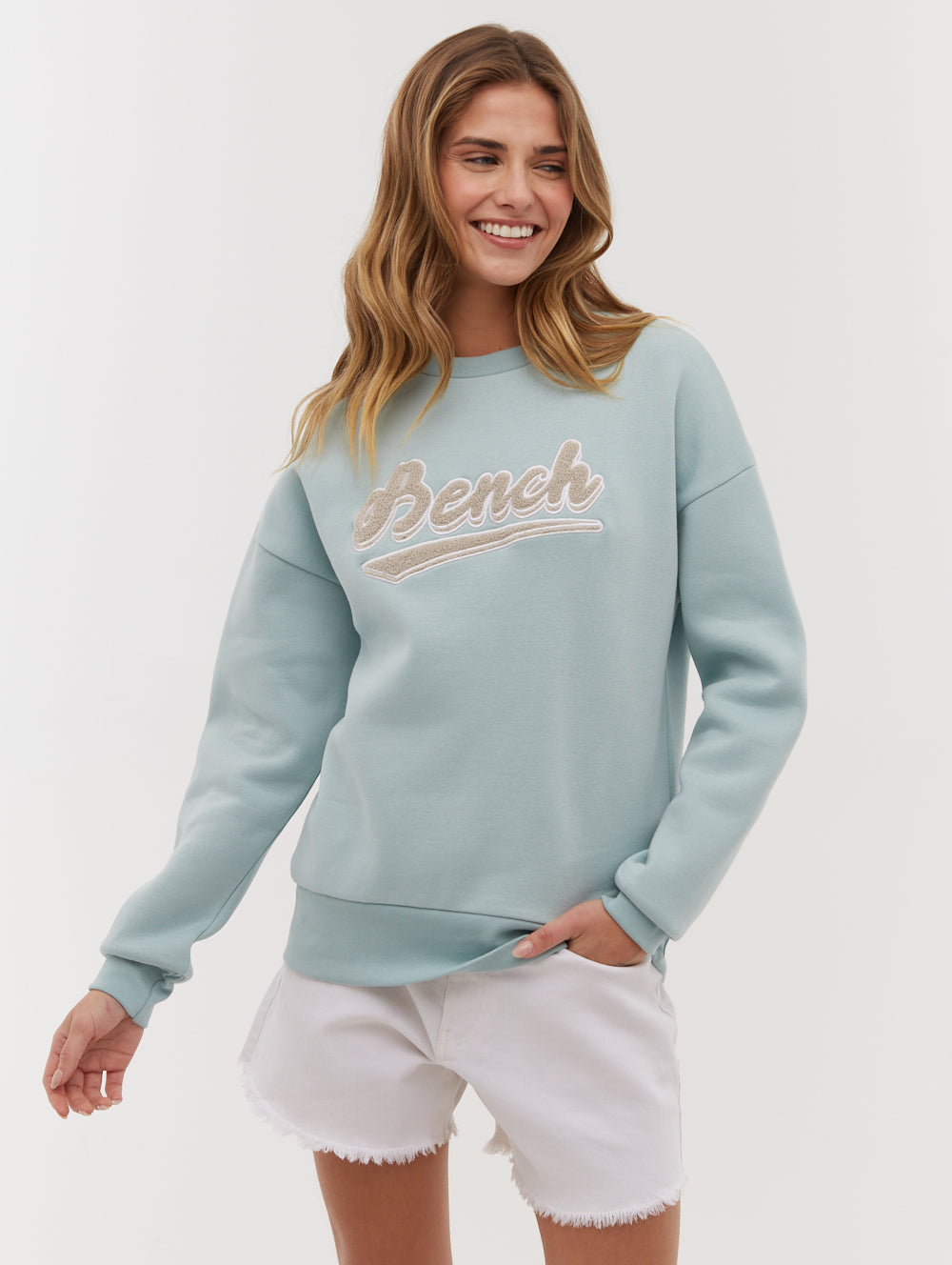 Steffi Retro Logo Crew Neck Sweatshirt Bench - Main Image