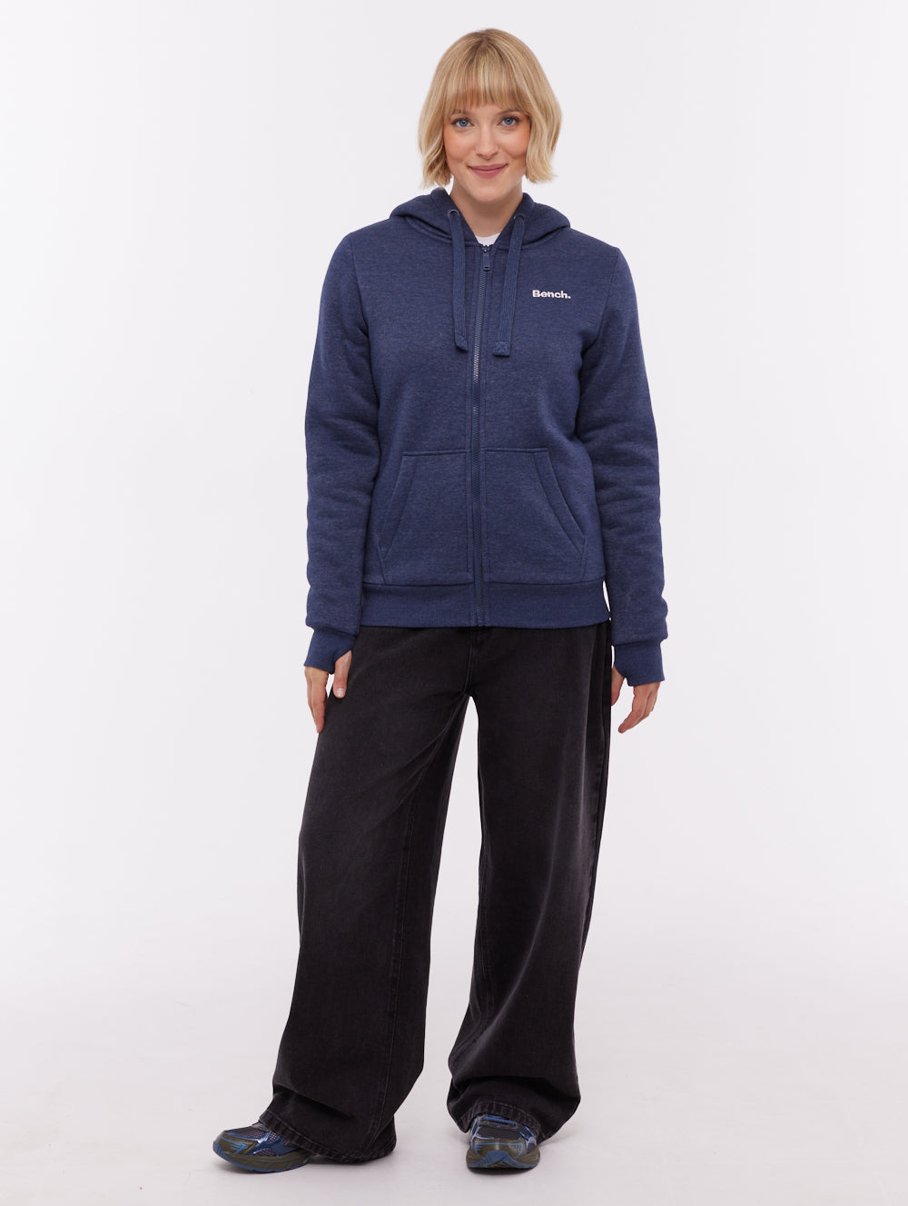 Mintz Sherpa-Lined Zip-Up Hoodie - Blue - Bench