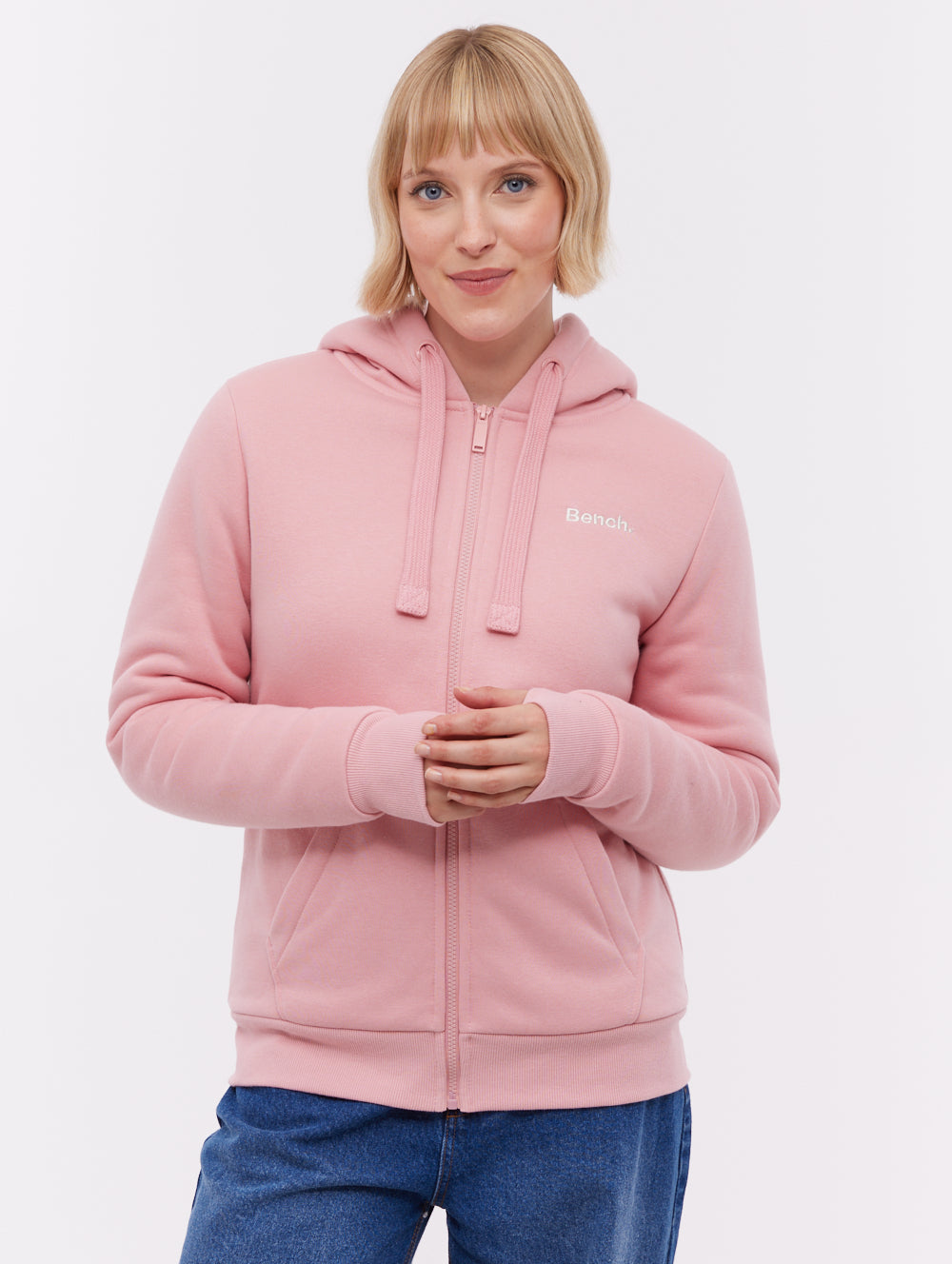Mintz Sherpa-Lined Zip-Up Hoodie - Pink - Bench
