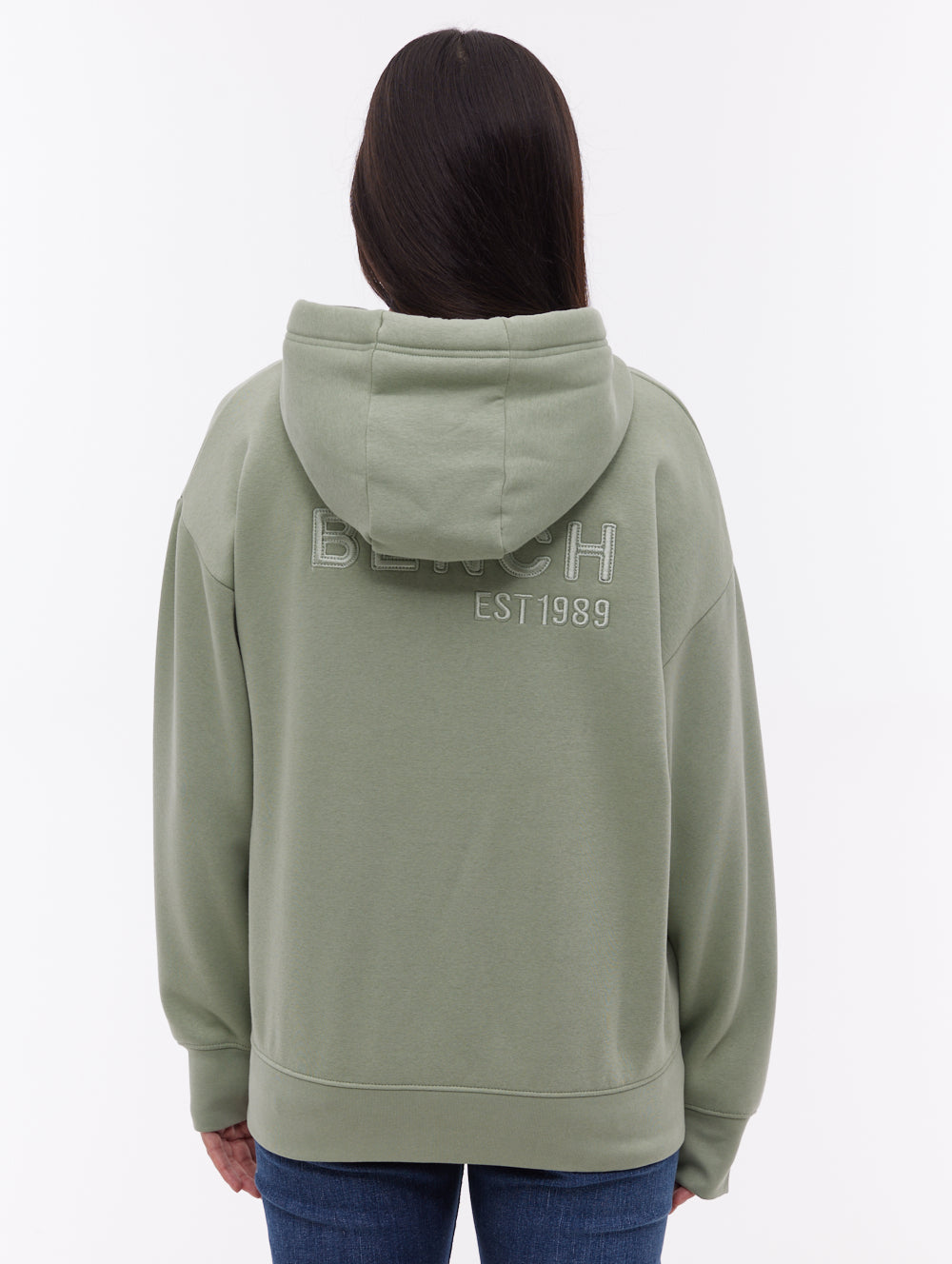 Temra Back Logo Zip-Up Hoodie - Green - Bench