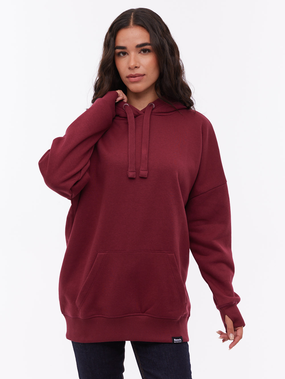Fray Red BU028 Hoodies Oversized Tab Shot 1