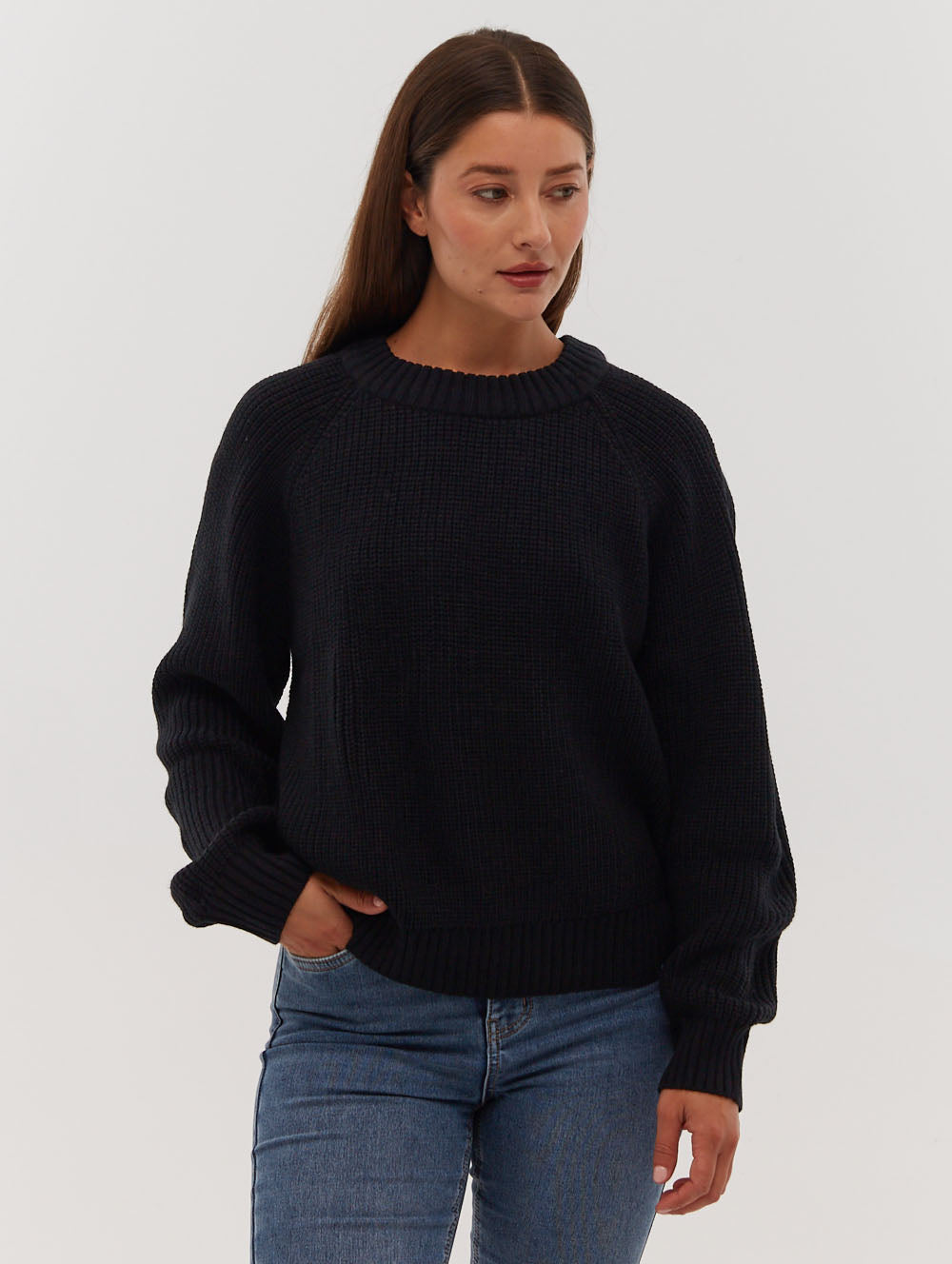 Georgiana Raglan Crew Neck Sweater