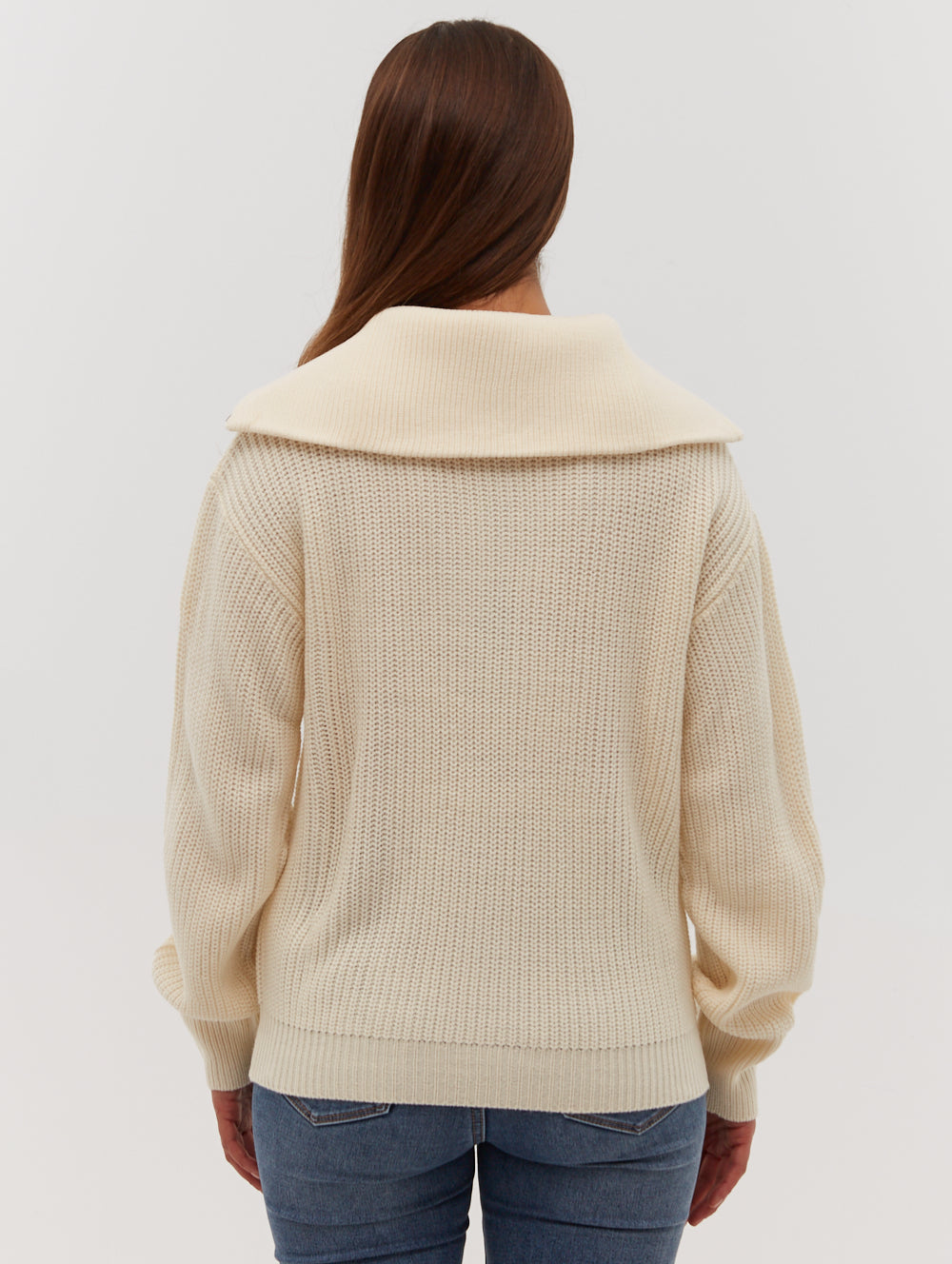 Thurynn Oversize Zippered Funnel Sweater