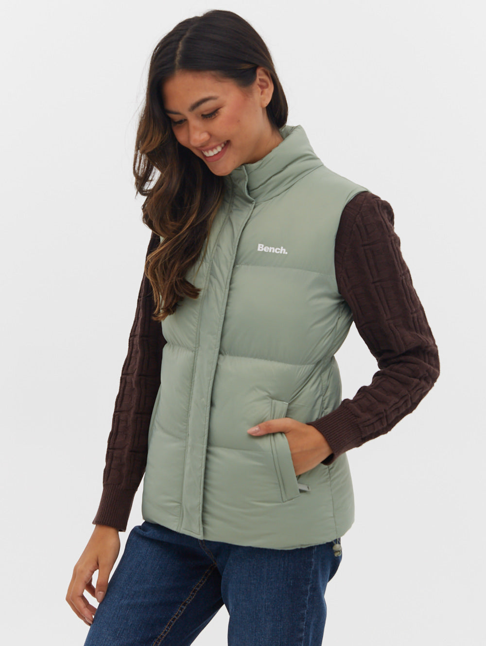 Venture Out Puffer Vest in Sage • Impressions Online Boutique