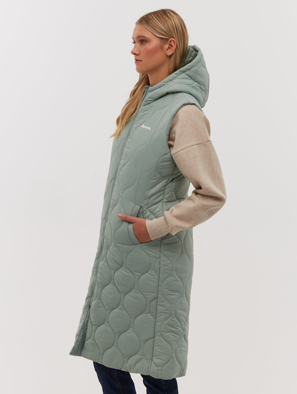 Recca Honeycomb Quilted Maxi Vest