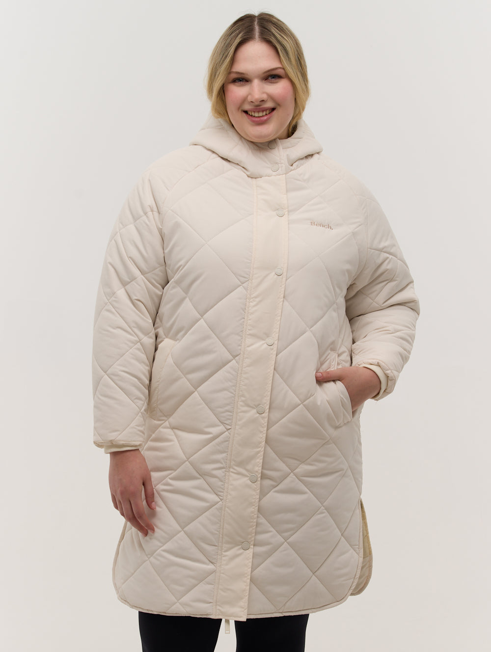 Genie Diamond Quilted Midi Parka