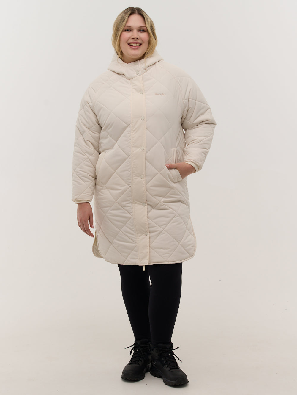 Genie Diamond Quilted Midi Parka