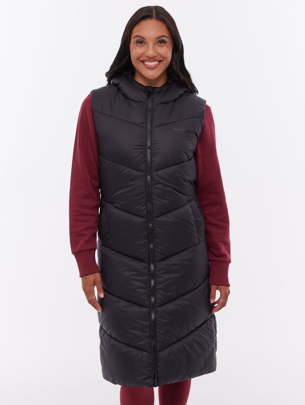 Illy Longline Chevron Puffer Vest
