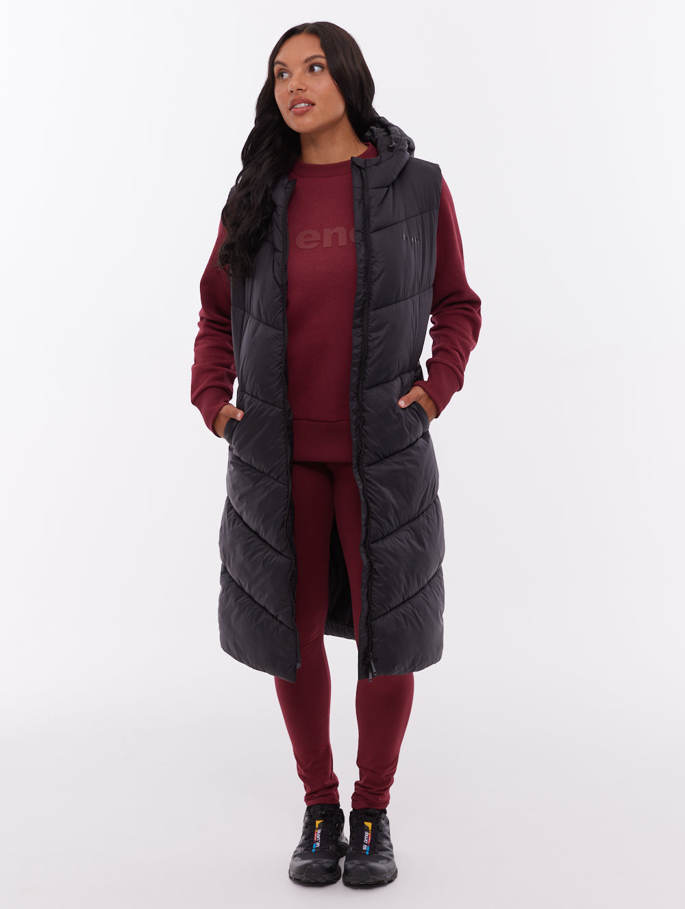 Illy Longline Chevron Puffer Vest