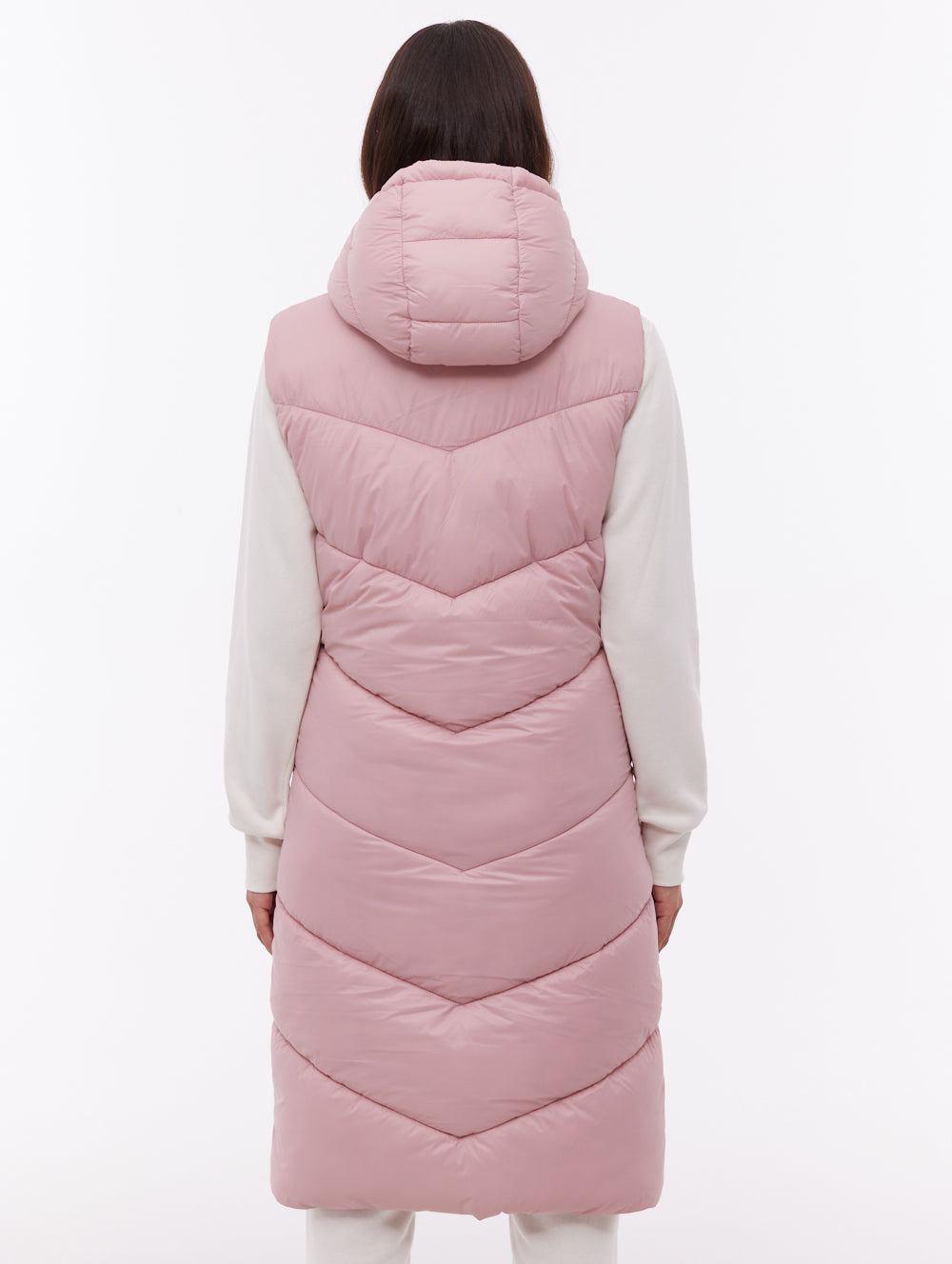 Illy Longline Chevron Puffer Vest - Pink - Bench Illy Longline Chevron Puffer Vest - Pink - Bench