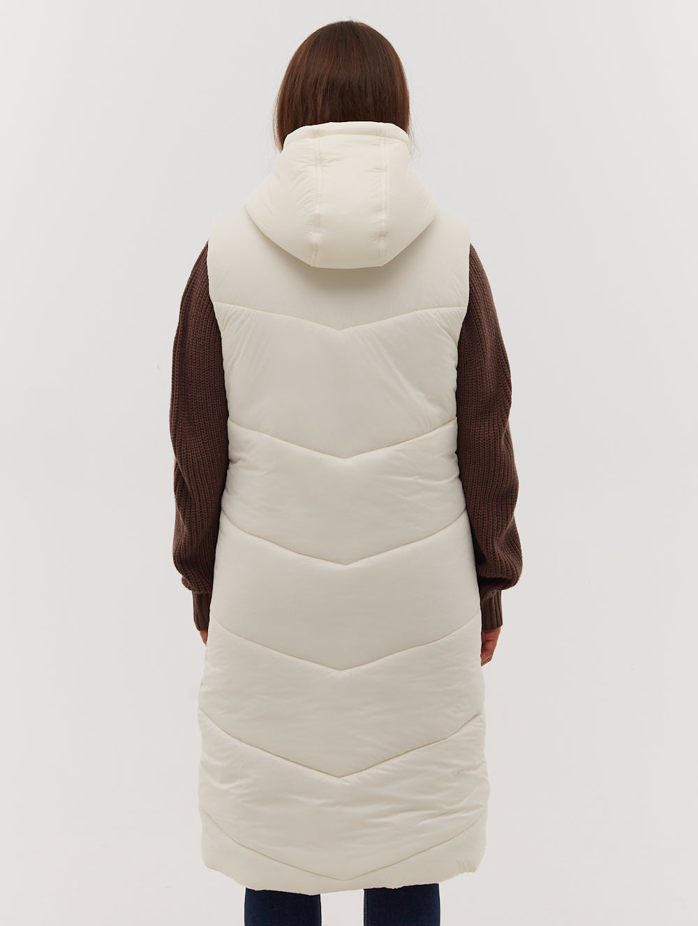 Illy Longline Chevron Puffer Vest