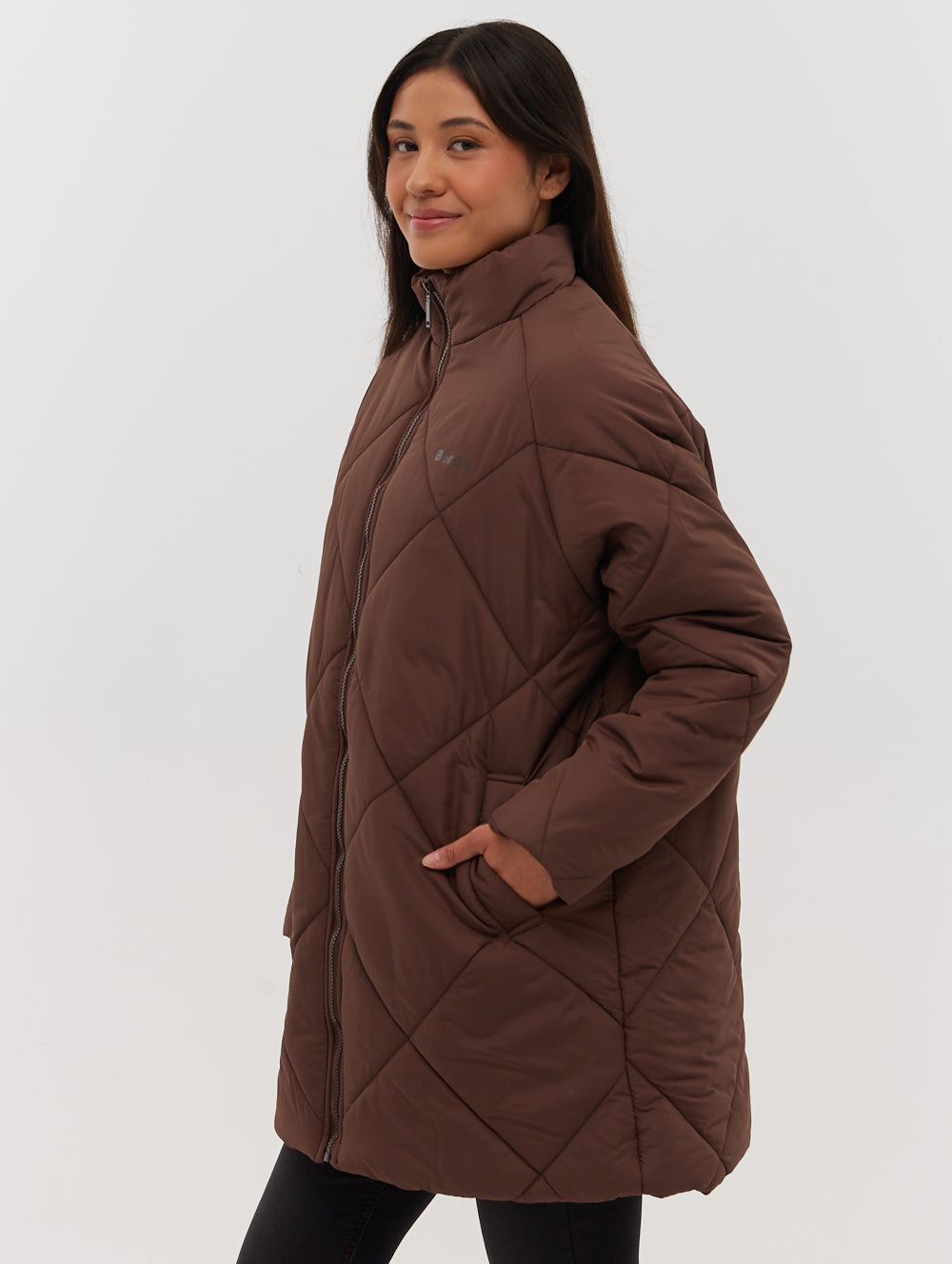 Yarah Oversize Diamond Puffer Coat