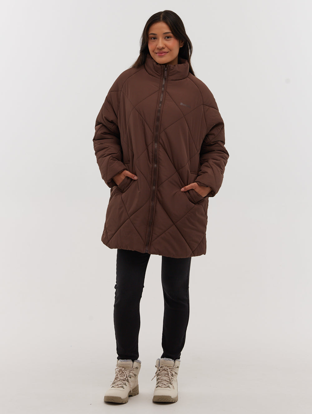 Yarah Oversize Diamond Puffer Coat