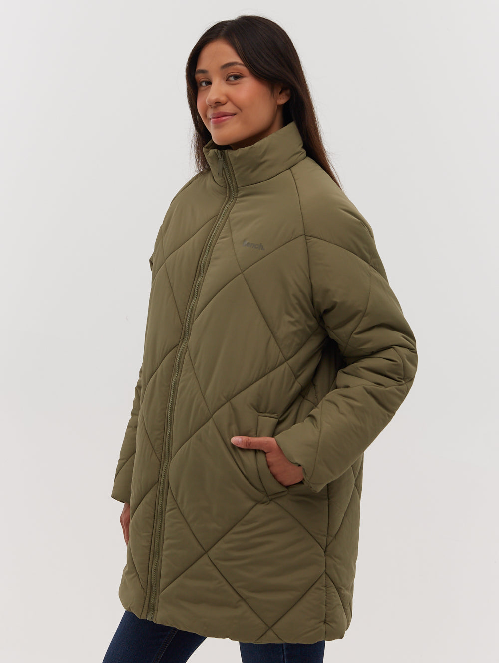 Yarah Oversize Diamond Puffer Coat