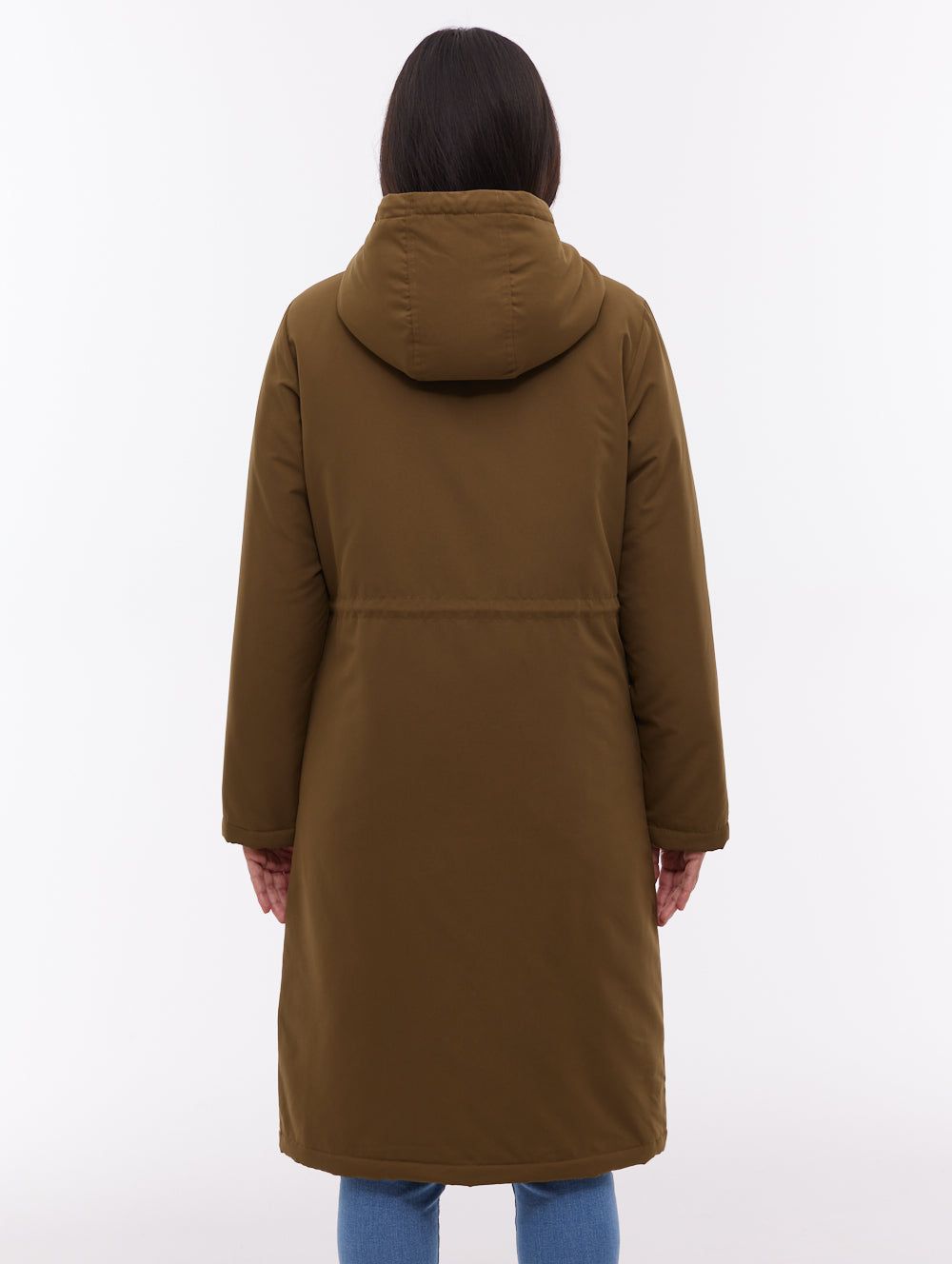 Sari Hooded Midi Parka - Green - Bench
