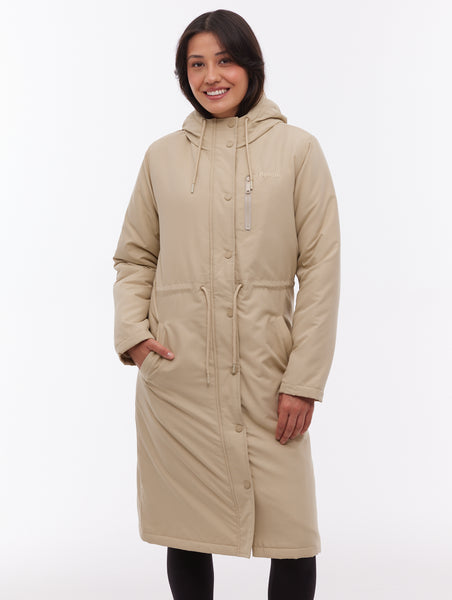 Sari Hooded Midi Parka - Beige - Bench