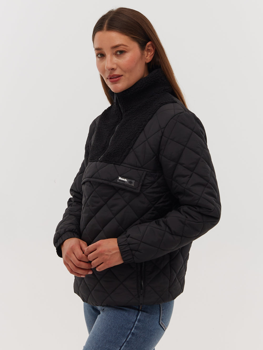 Chel Quarter-Zip Quilted Jacket