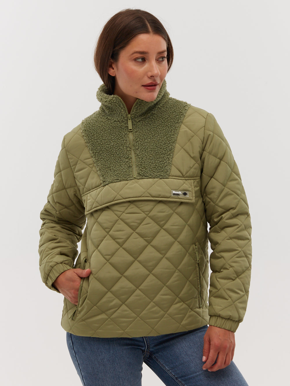 Chel Quarter-Zip Quilted Jacket