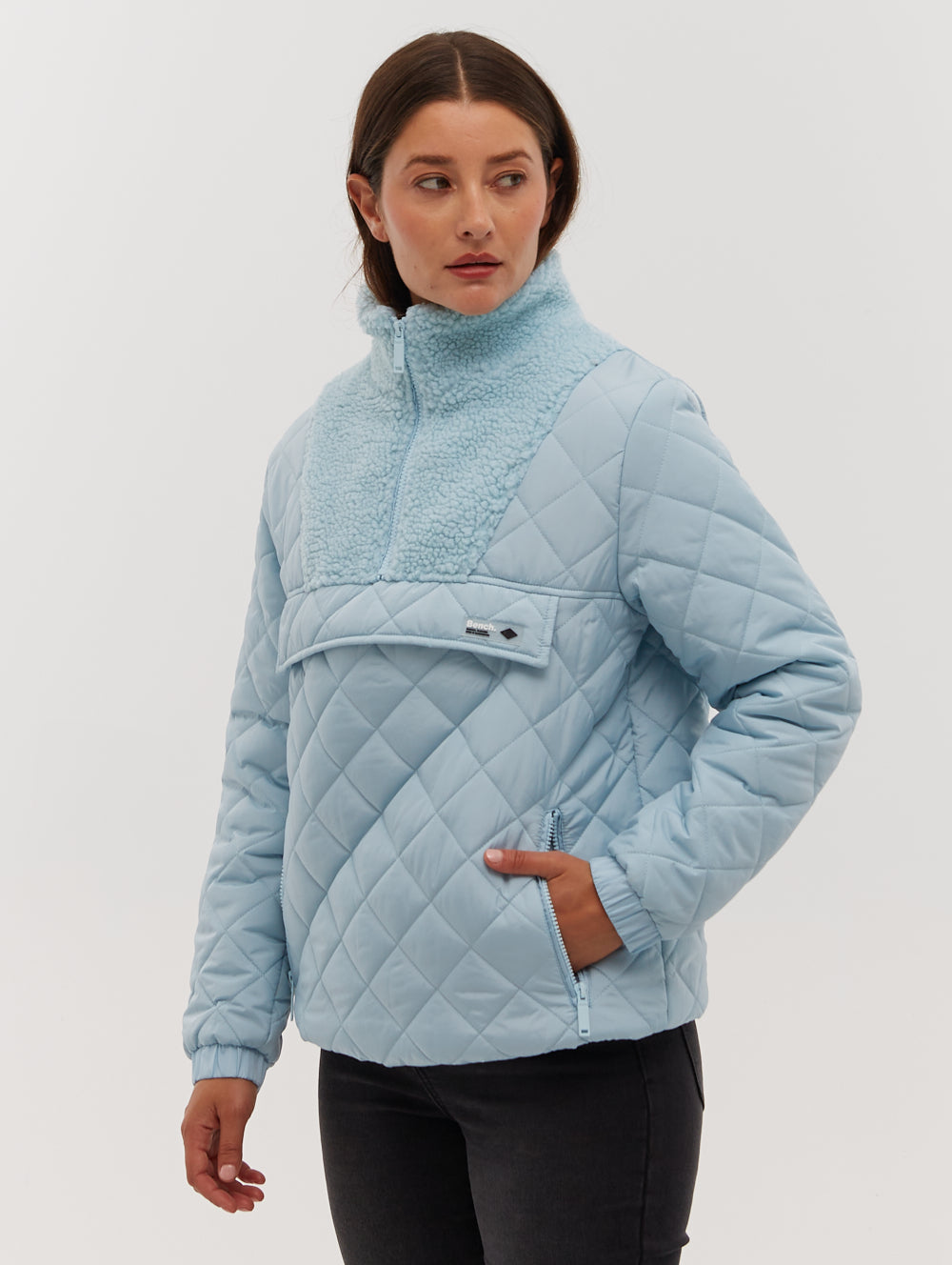 Chel Quarter-Zip Quilted Jacket