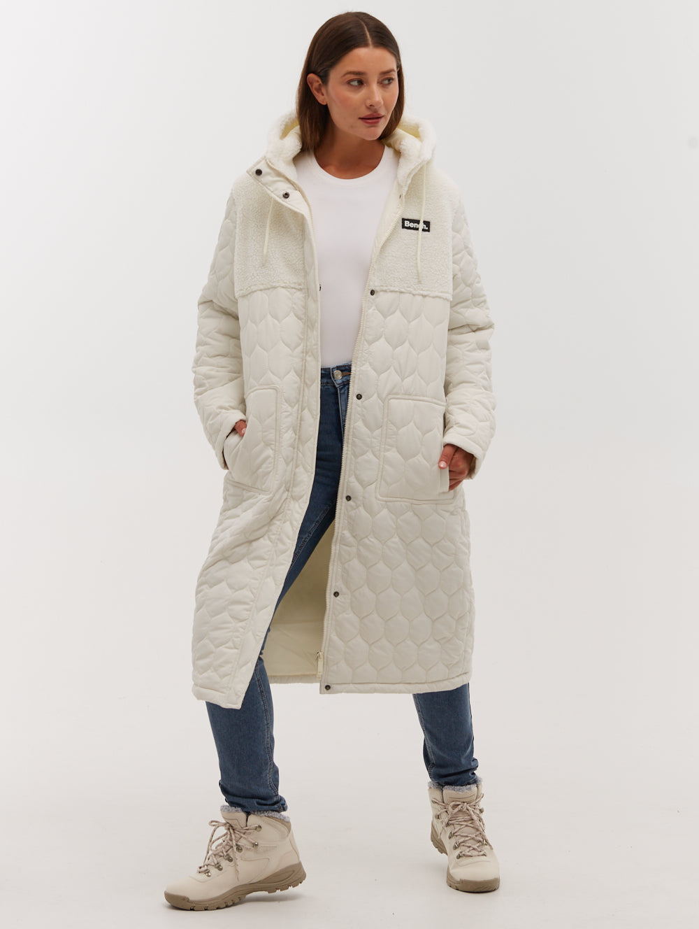 Lelah Honeycomb Quilted Longline Parka